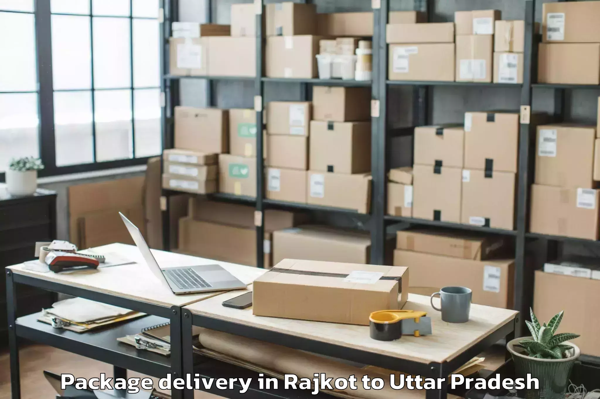 Get Rajkot to Sahaspur Package Delivery